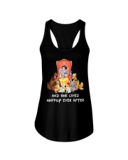 Snow White With Dogs And She Lived Happily Ever Af Ladies Flowy Tank tile