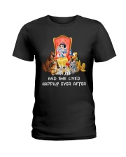 Snow White With Dogs And She Lived Happily Ever Af Ladies T-Shirt tile