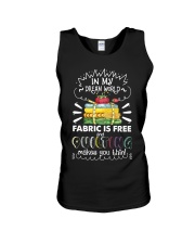 In My Dream World Fabric Is And Quilting Make Unisex Tank thumbnail
