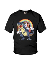 Unicorn And Chihuahua Riding A Dinosaur T-rex Shir Youth T-Shirt thumbnail