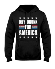 Independence Day Day Drunk For America Shirt Hooded Sweatshirt thumbnail