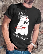 I Will Stab You Nurse Halloween Shirt Classic T-Shirt lifestyle-mens-crewneck-front-4
