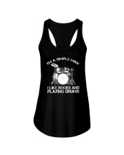I'm A Simple Man I Like Boobs And Playing Drums Ladies Flowy Tank thumbnail