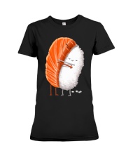 Sushi Hug Cute Kawaii Japanese Food Shirt Premium Fit Ladies Tee thumbnail