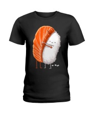 Sushi Hug Cute Kawaii Japanese Food Shirt Ladies T-Shirt thumbnail