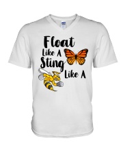 Float Like A Butterfly Sting Like A Bee Shirt V-Neck T-Shirt tile
