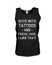 Guys With Tattoos And Facial Hair I Like Unisex Tank thumbnail