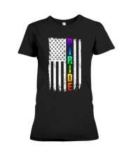 Lgbt Flag Pride Rainbow Shirt Premium Fit Ladies Tee thumbnail