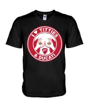 I Love Titties And Ducati Shirt V-Neck T-Shirt thumbnail