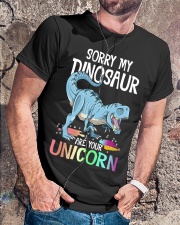 Sorry My Dinosaur Ate Your Unicorn T-Rex Shirt Classic T-Shirt lifestyle-mens-crewneck-front-4