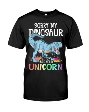Sorry My Dinosaur Ate Your Unicorn T-Rex Shirt Premium Fit Mens Tee thumbnail