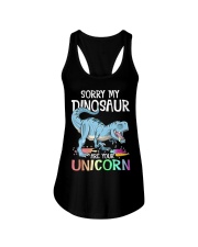 Sorry My Dinosaur Ate Your Unicorn T-Rex Shirt Ladies Flowy Tank thumbnail