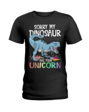 Sorry My Dinosaur Ate Your Unicorn T-Rex Shirt Ladies T-Shirt thumbnail