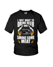 I Just Want To Drink Beer And Smoke Some Meat Camp Youth T-Shirt tile