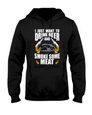 I Just Want To Drink Beer And Smoke Some Meat Camp Hooded Sweatshirt tile