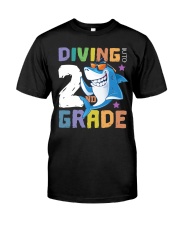 Roaring Into 2st Grade Shark Shirt Back To School Classic T-Shirt front