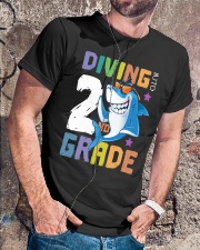 Roaring Into 2st Grade Shark Shirt Back To School Classic T-Shirt lifestyle-mens-crewneck-front-4