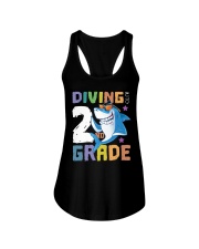 Roaring Into 2st Grade Shark Shirt Back To School Ladies Flowy Tank thumbnail