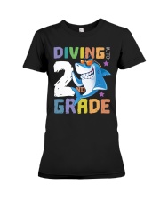 Roaring Into 2st Grade Shark Shirt Back To School Premium Fit Ladies Tee thumbnail
