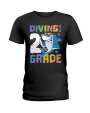 Roaring Into 2st Grade Shark Shirt Back To School Ladies T-Shirt thumbnail