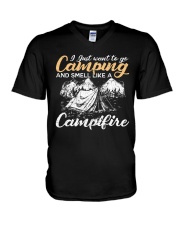 I Just Want To Go Camping And Smell Like A Campfir V-Neck T-Shirt tile
