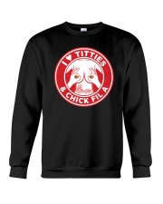 I Love Titties And Chick Fil A Hamburger Shirt Crewneck Sweatshirt thumbnail