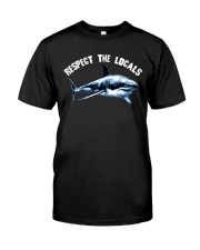 Beach Respect The Locals Shark Shirt Premium Fit Mens Tee thumbnail
