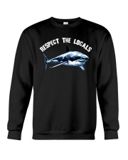 Beach Respect The Locals Shark Shirt Crewneck Sweatshirt thumbnail