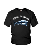 Beach Respect The Locals Shark Shirt Youth T-Shirt thumbnail