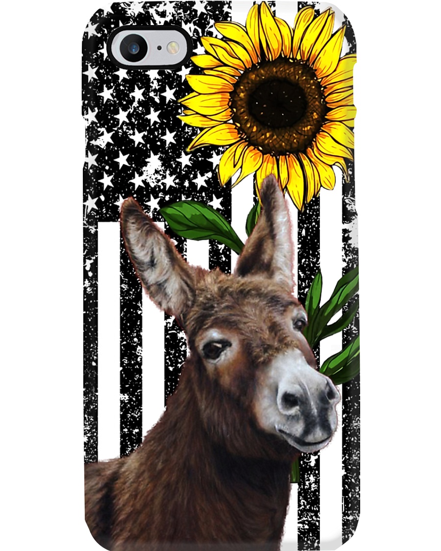 Farm Case - Beautiful Sunflower with Donkey Phone Case