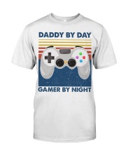 Funny Family Daddy By Day Gamer By Night Classic T-Shirt front