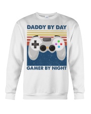 Funny Family Daddy By Day Gamer By Night Crewneck Sweatshirt thumbnail