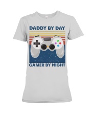 Funny Family Daddy By Day Gamer By Night Premium Fit Ladies Tee thumbnail