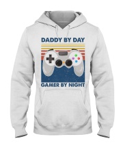 Funny Family Daddy By Day Gamer By Night Hooded Sweatshirt thumbnail