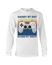 Funny Family Daddy By Day Gamer By Night Long Sleeve Tee thumbnail