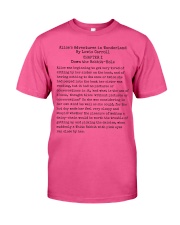 Alice In Wonderland Book Page Lover Reader R Classic T-Shirt front