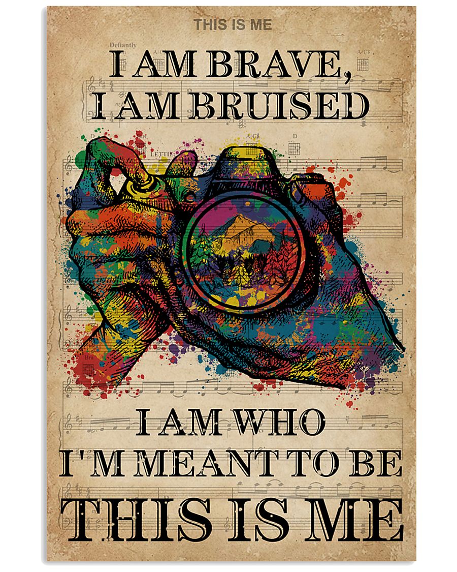 Vintage Music I Am Brave Pride Camera 11x17 Poster