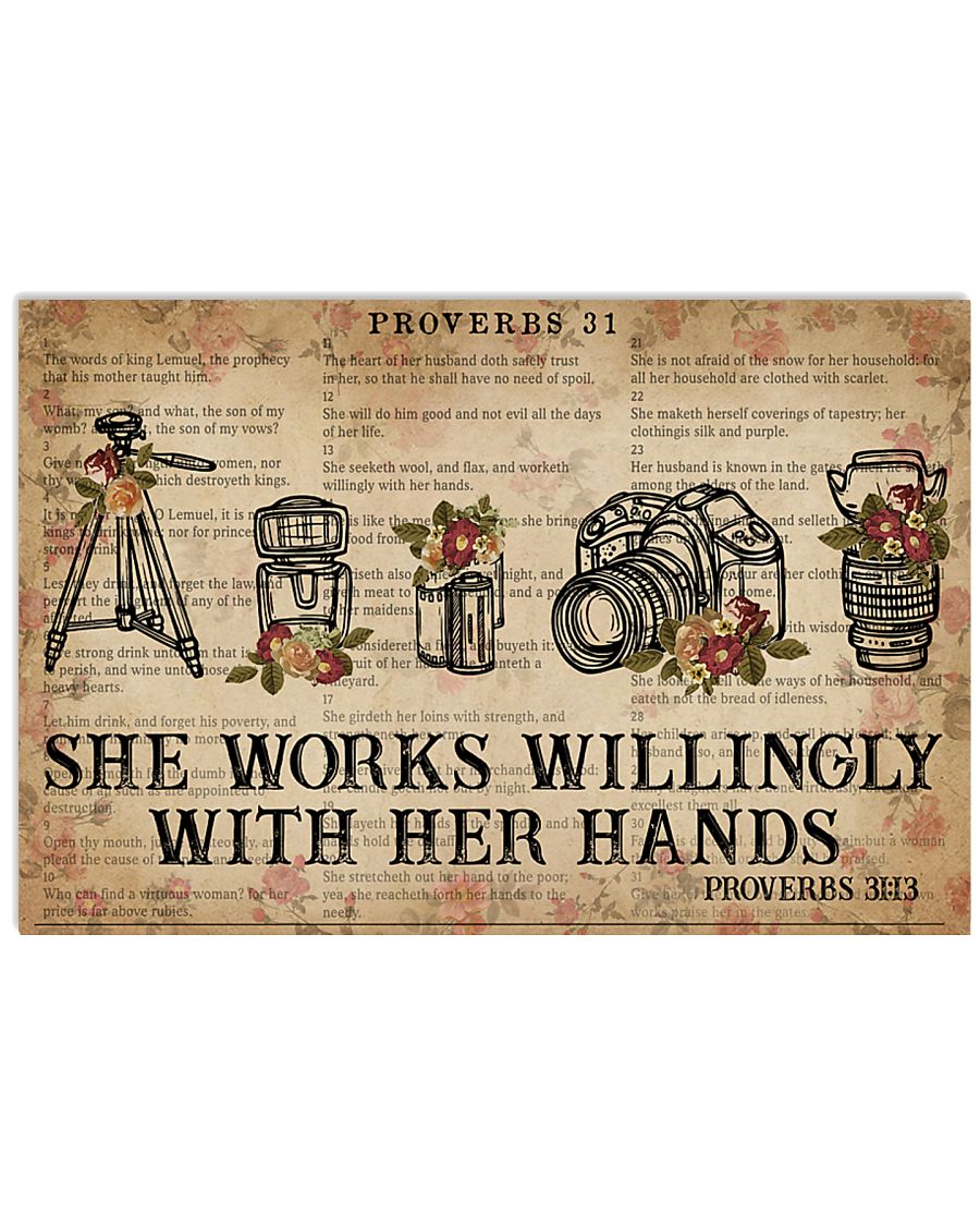 Catchphrase Works Willingly With Hand Photography 24x16 Poster