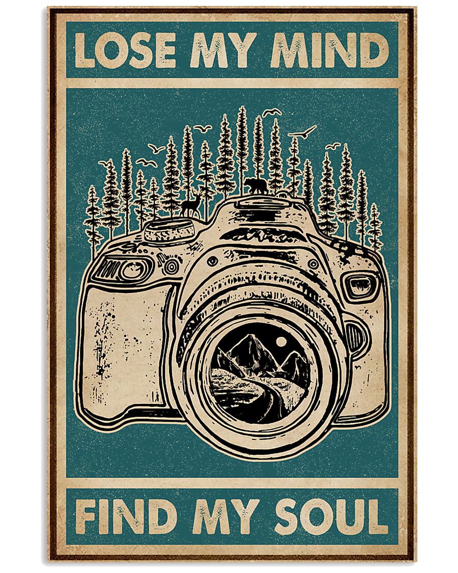 Retro Green Lose My Mind Camera 11x17 Poster