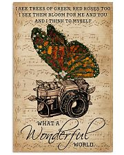 Music Sheet Wonderful World Camera Butterfly 11x17 Poster front