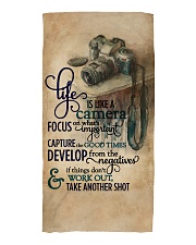 Vintage Life Is Like A Camera Beach Towel thumbnail