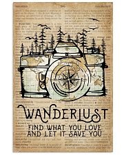 Wanderlust Camera Mountain 11x17 Poster front
