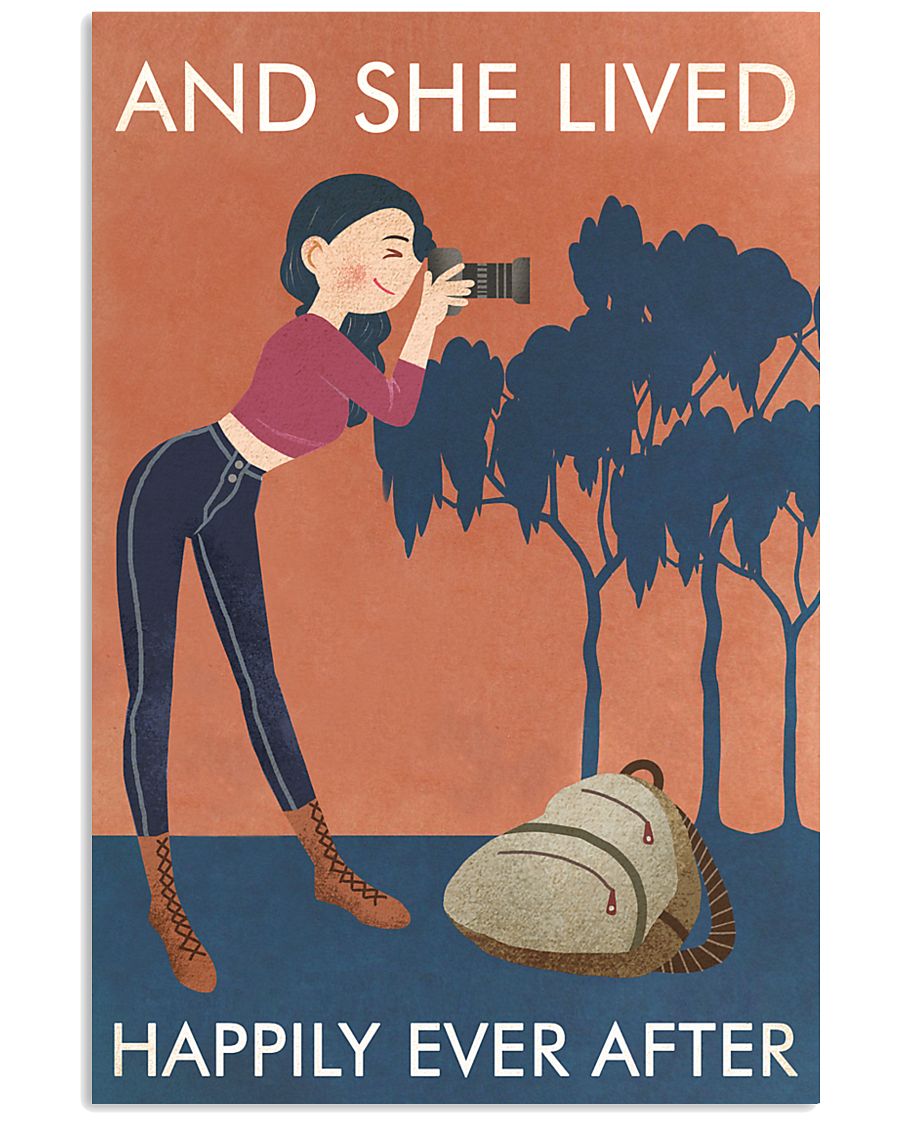 Vintage Orange And She Lived Photography 11x17 Poster