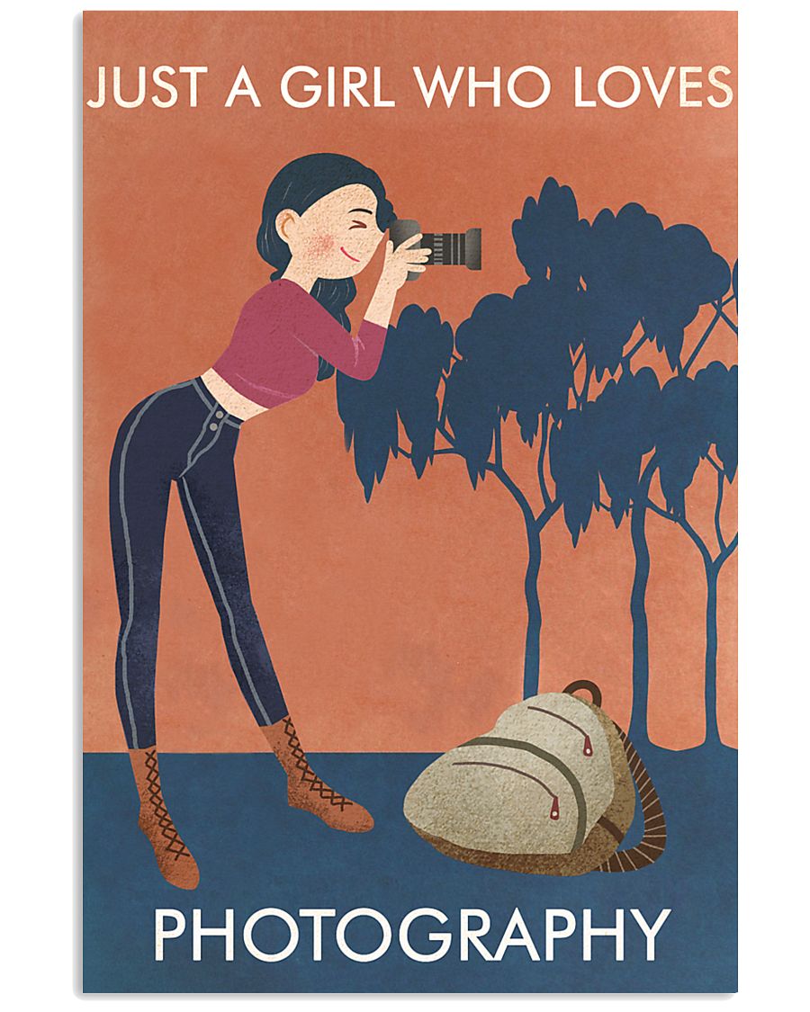 Vintage Orange Just A Girl Photography 11x17 Poster