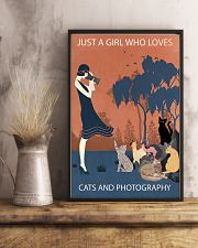 Vintage Girl Loves Cats And Photography 11x17 Poster lifestyle-poster-3
