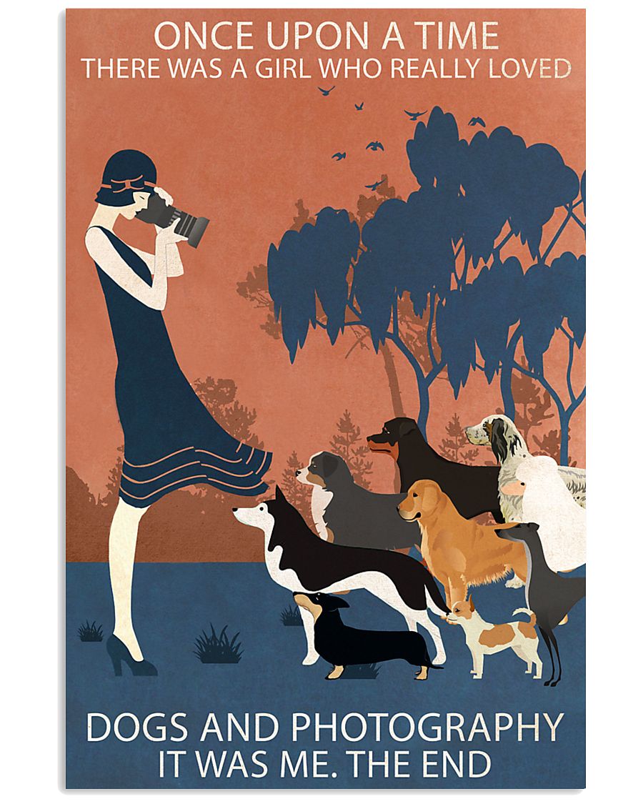 Vintage Girl Once Upon Time Dogs And Photography 11x17 Poster