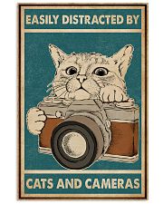 Retro Green Easily Distracted Cats And Cameras 11x17 Poster front
