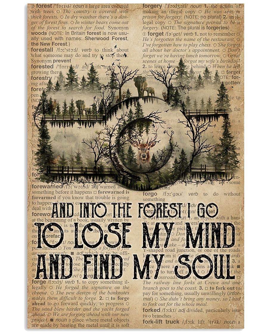 Vintage Dictionary Find My Soul Forest Camera 11x17 Poster