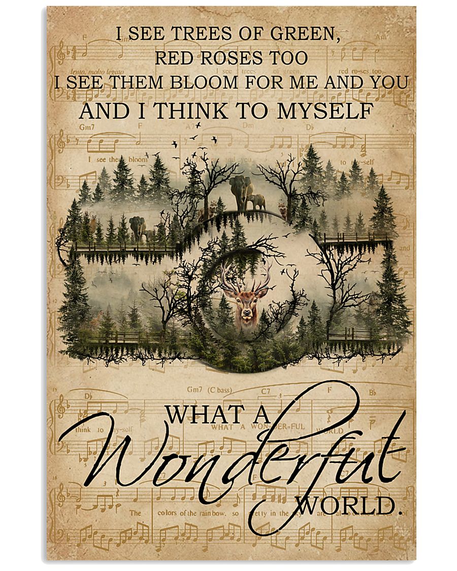 Music Sheet Wonderful World Camera 11x17 Poster