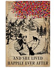 Vintage Lived Happily Black Cat Photography 11x17 Poster front